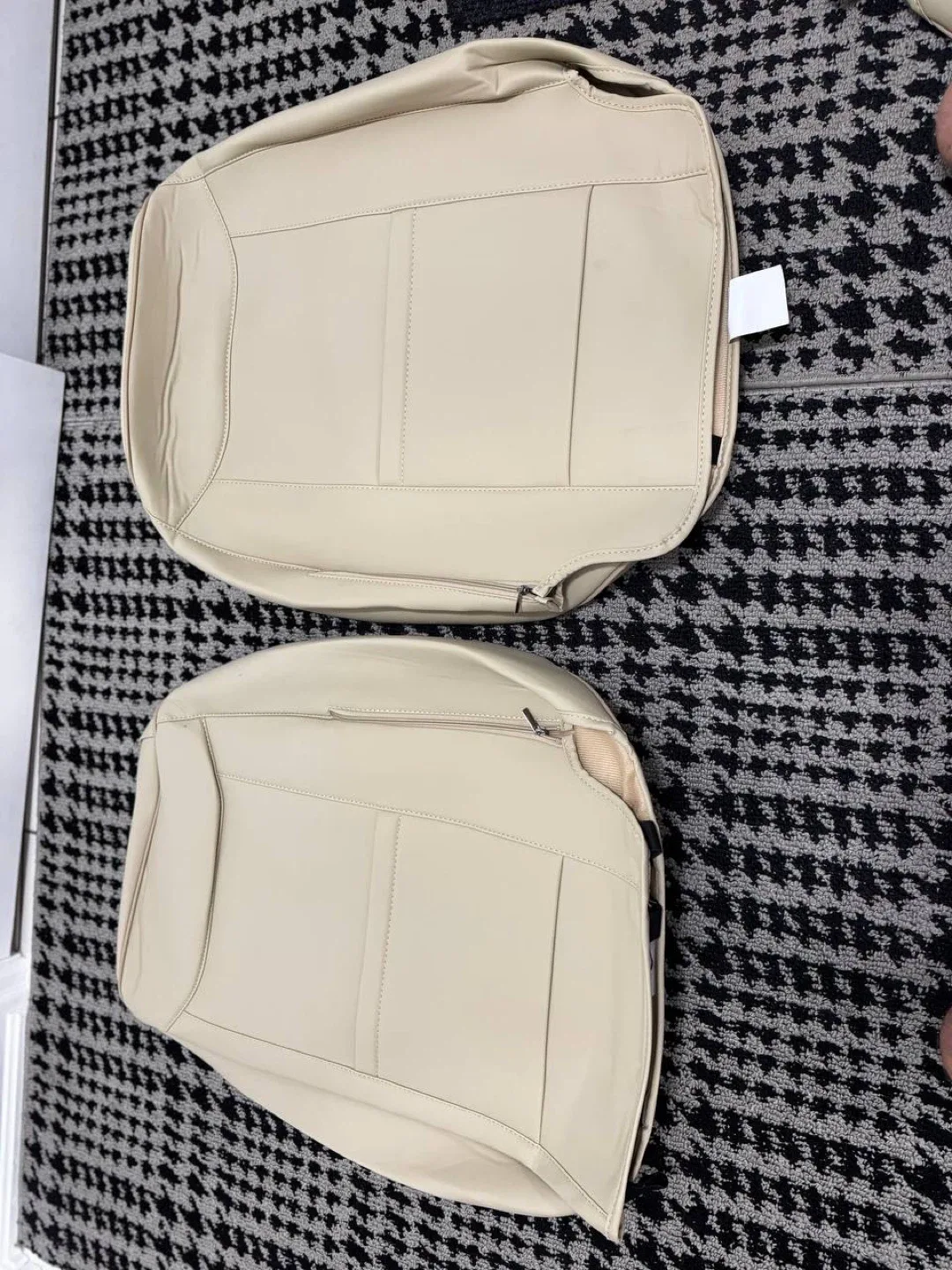 Geamoi Universal Luxury Leather Car Seat Covers – Beige Full Set image indicator(7)