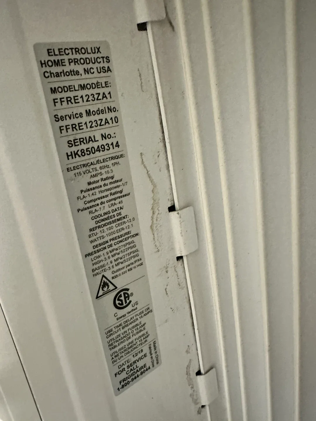 Frigidaire Window Air Conditioner image indicator(2)