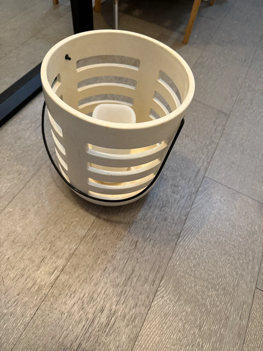 White Decorative Lantern with Candle image indicator(2)