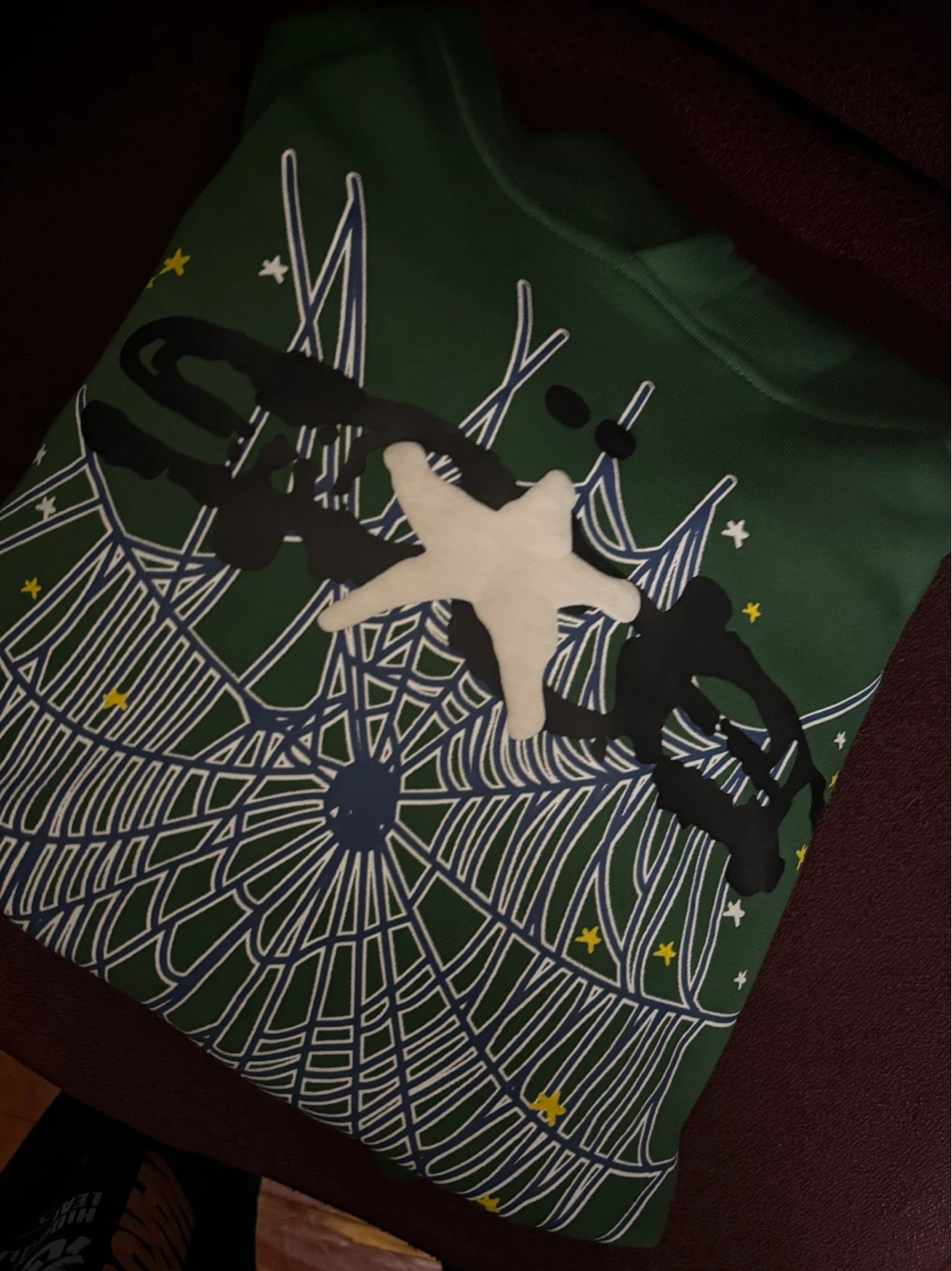 Sp5der Hoodie - Green, Size M
