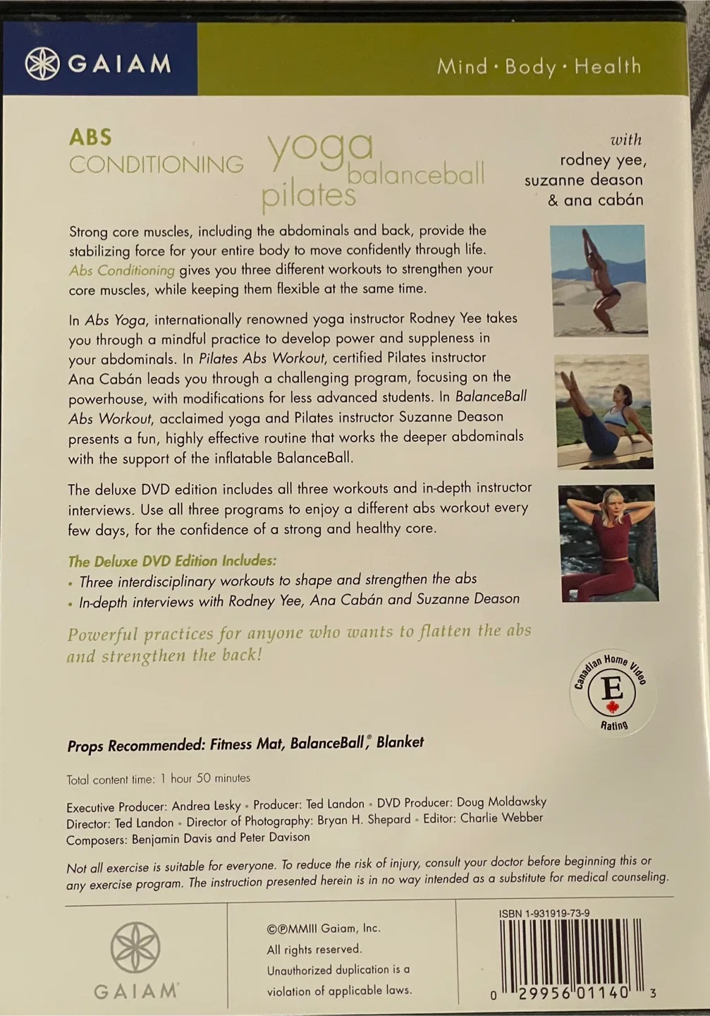 Gaiam Abs Conditioning Yoga Balanceball Pilates DVD image indicator(2)