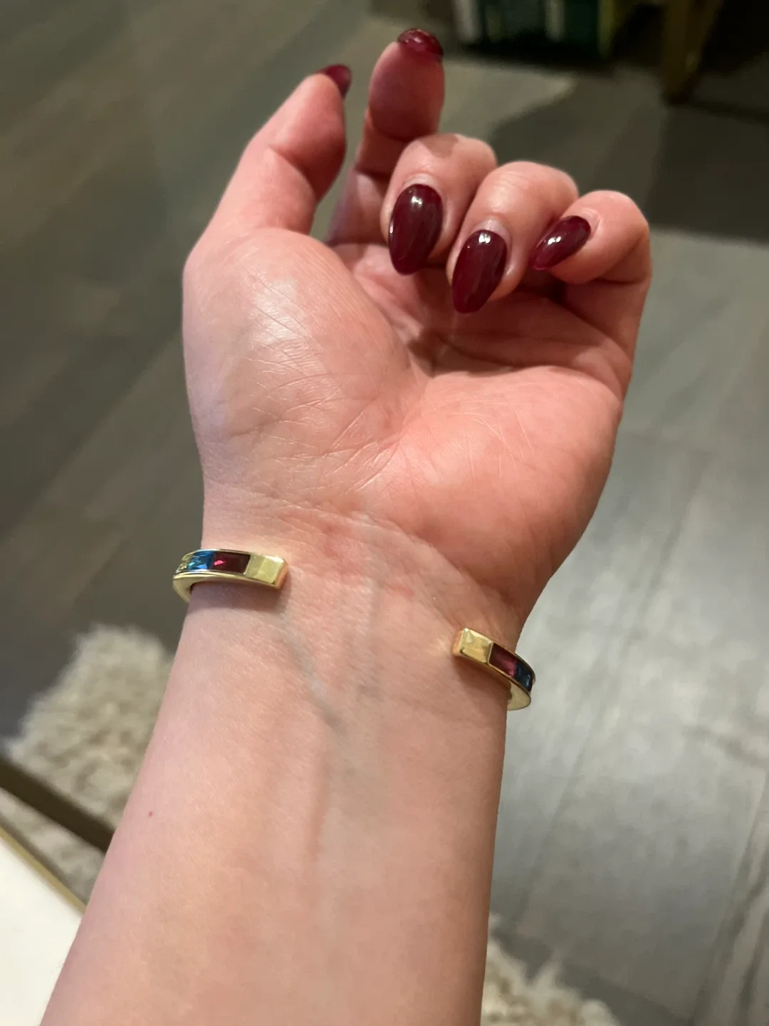 Kendra Scott Colorful Gemstone Gold Bangle Bracelet image indicator(3)