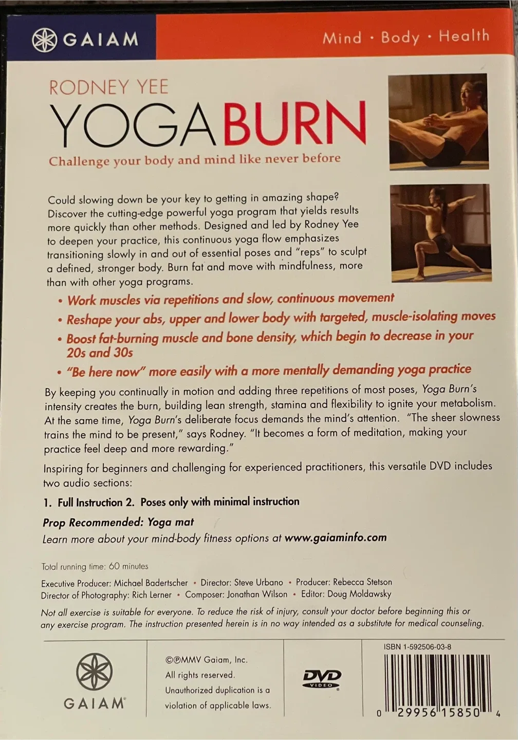 Rodney Yee Yoga Burn DVD image indicator(2)