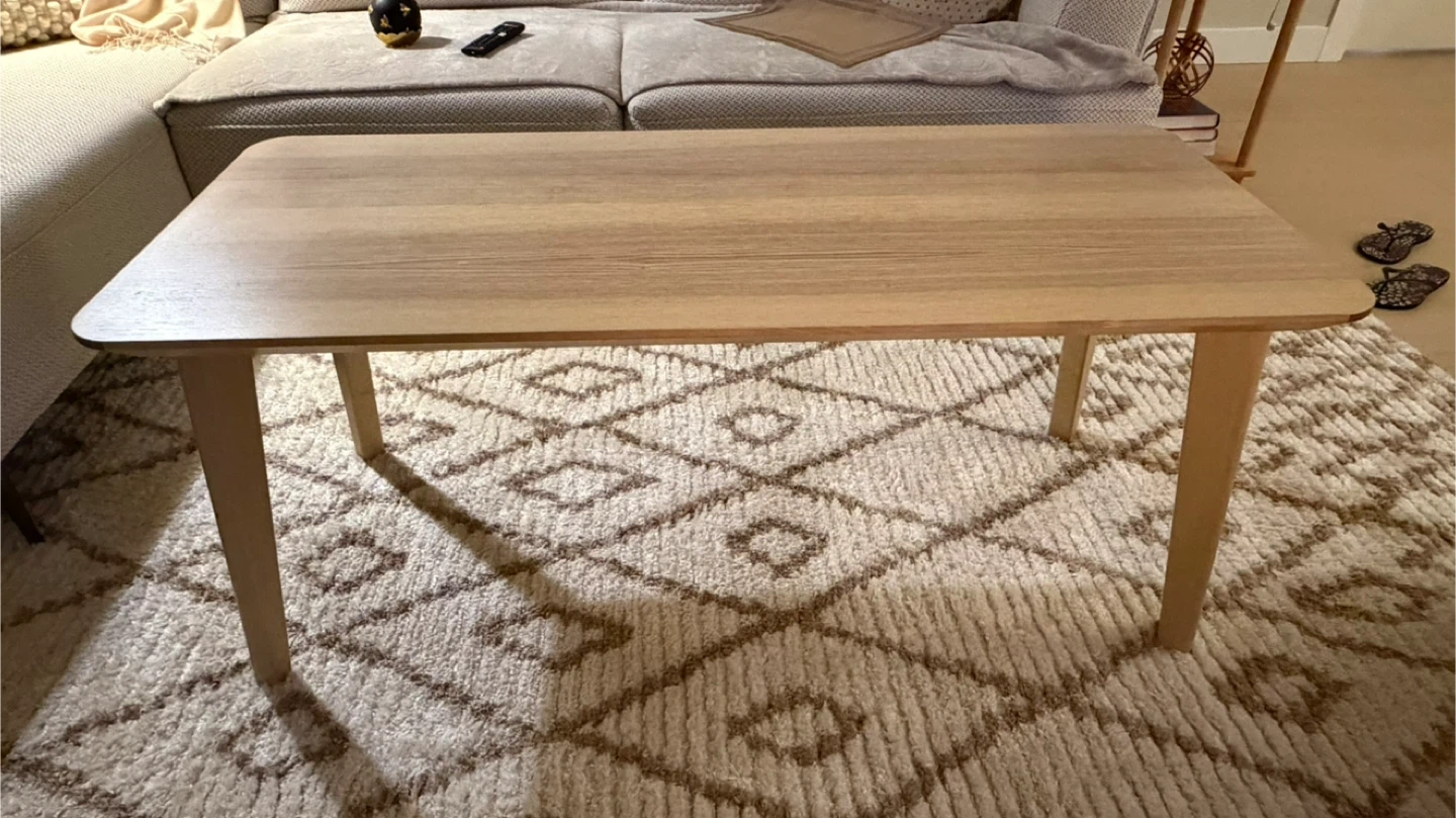 IKEA LISABO Ash Veneer Table - 55 1/8x30 3/4" - photo 3