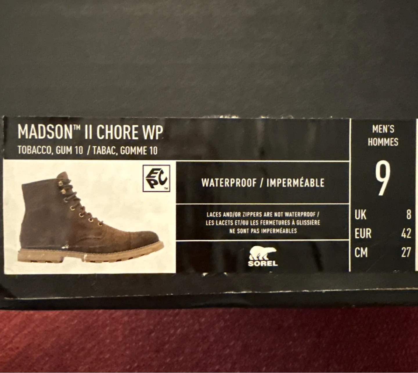 Men’s Sorel Brown Suede Boots (waterproof) image indicator(4)