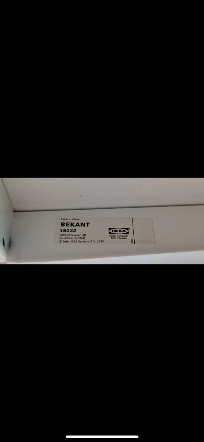 IKEA Bekant White Corner Desk - 63" x 43" image indicator(5)