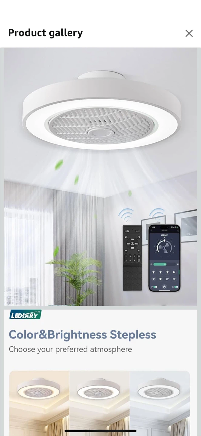 LEDARY Ceiling Fan with Light