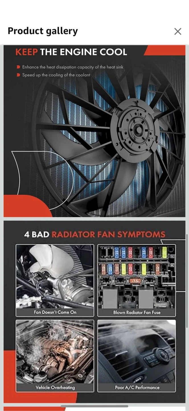A-Premium Radiator Cooling Fan Assembly for Nissan Rogue Sport - photo 5