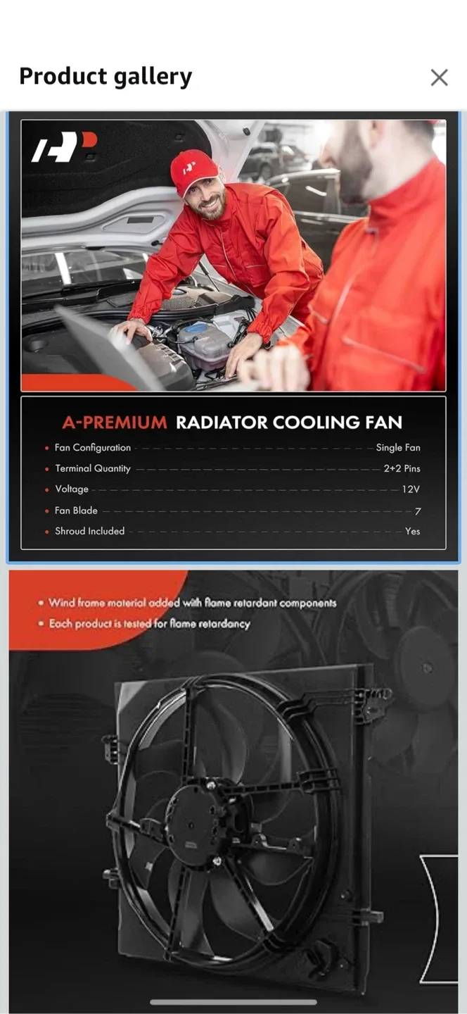 A-Premium Radiator Cooling Fan Assembly for Nissan Rogue Sport image indicator(7)