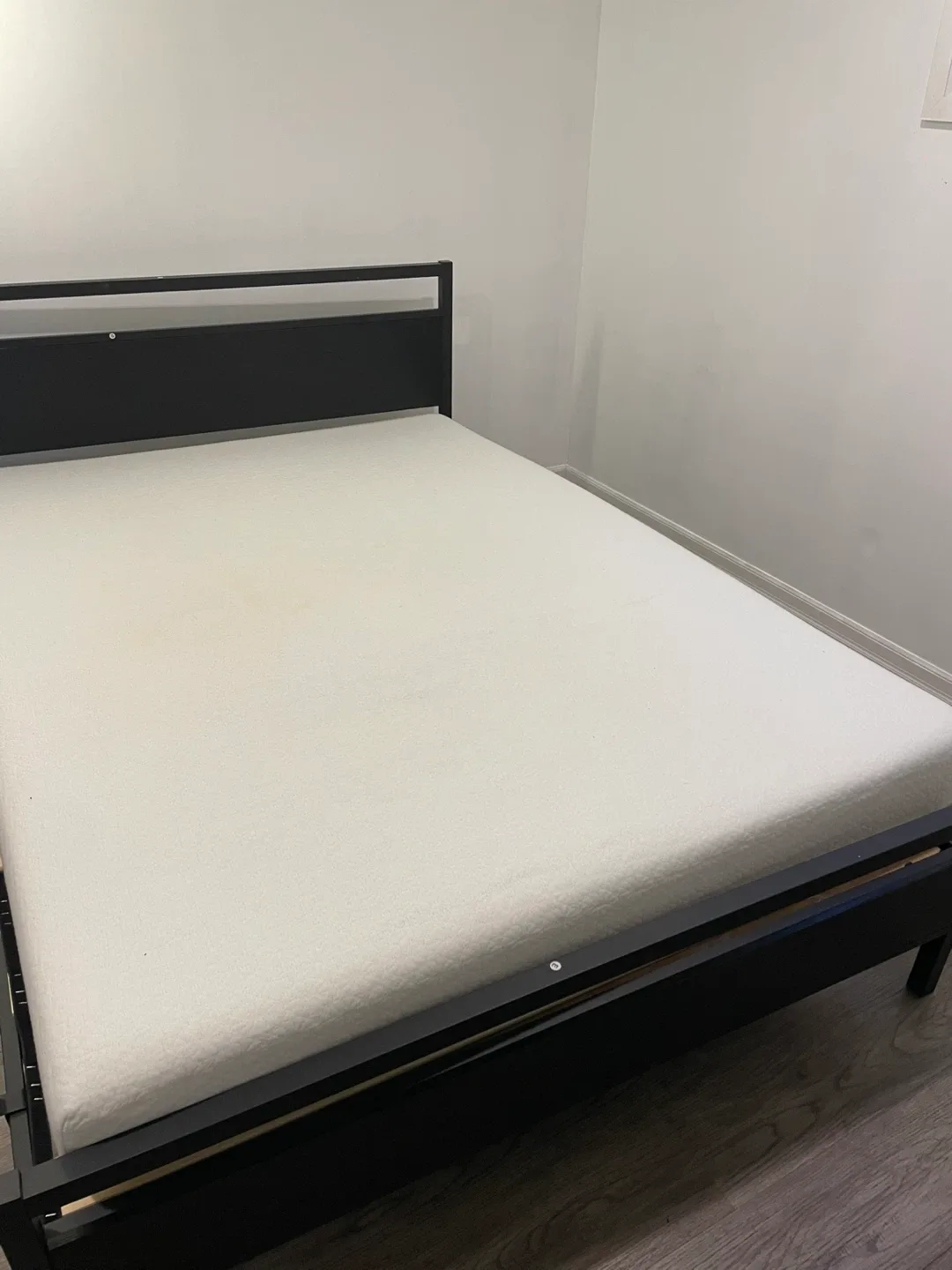 Black Bed Frame and mattress (full size) image indicator(4)