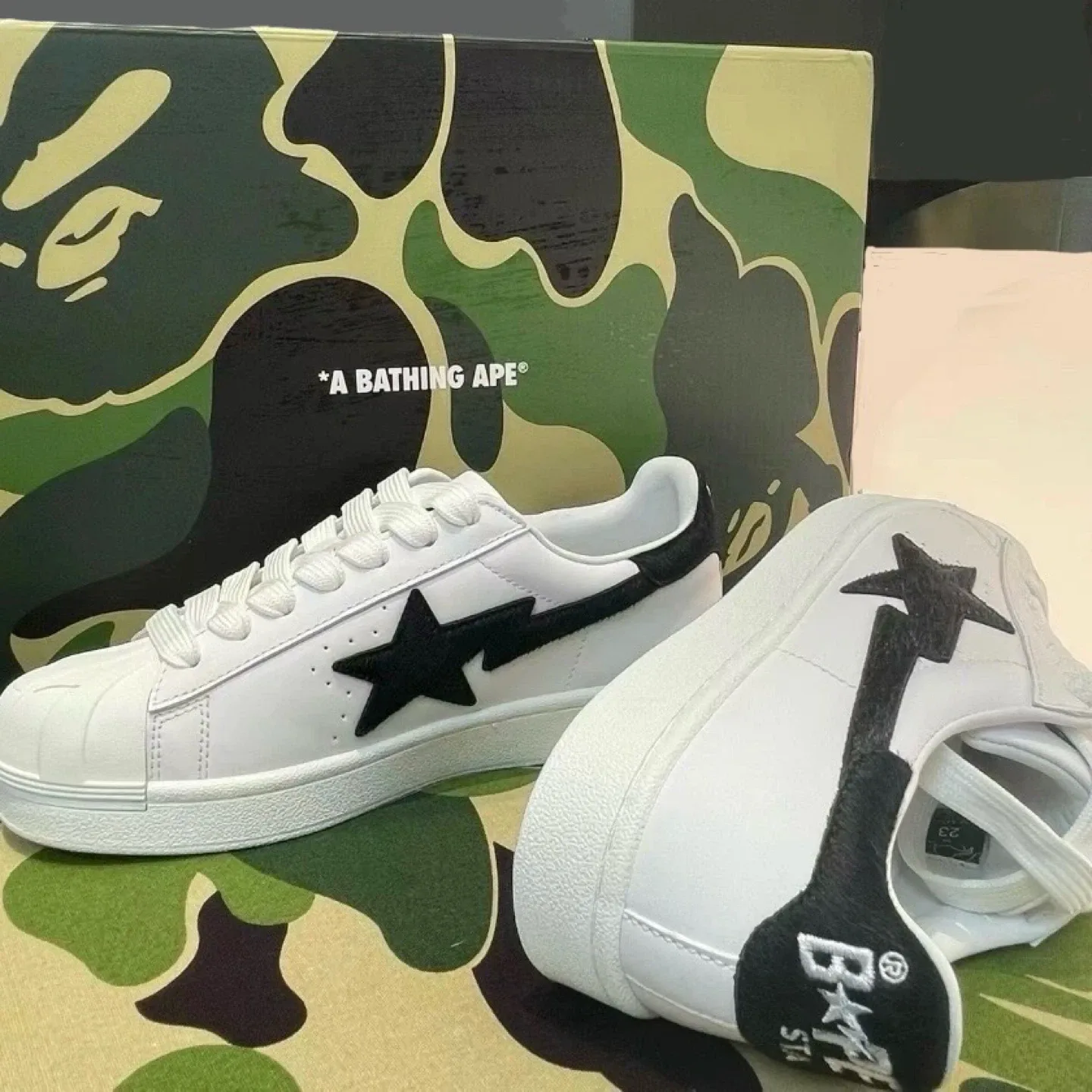 (Retail $396)New Bape Skull STA #2 M1 Sneakers / Shoes image indicator(2)