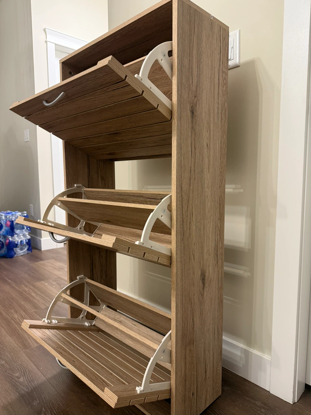 New Slim shoe storage cabinet with 3 flip drawers