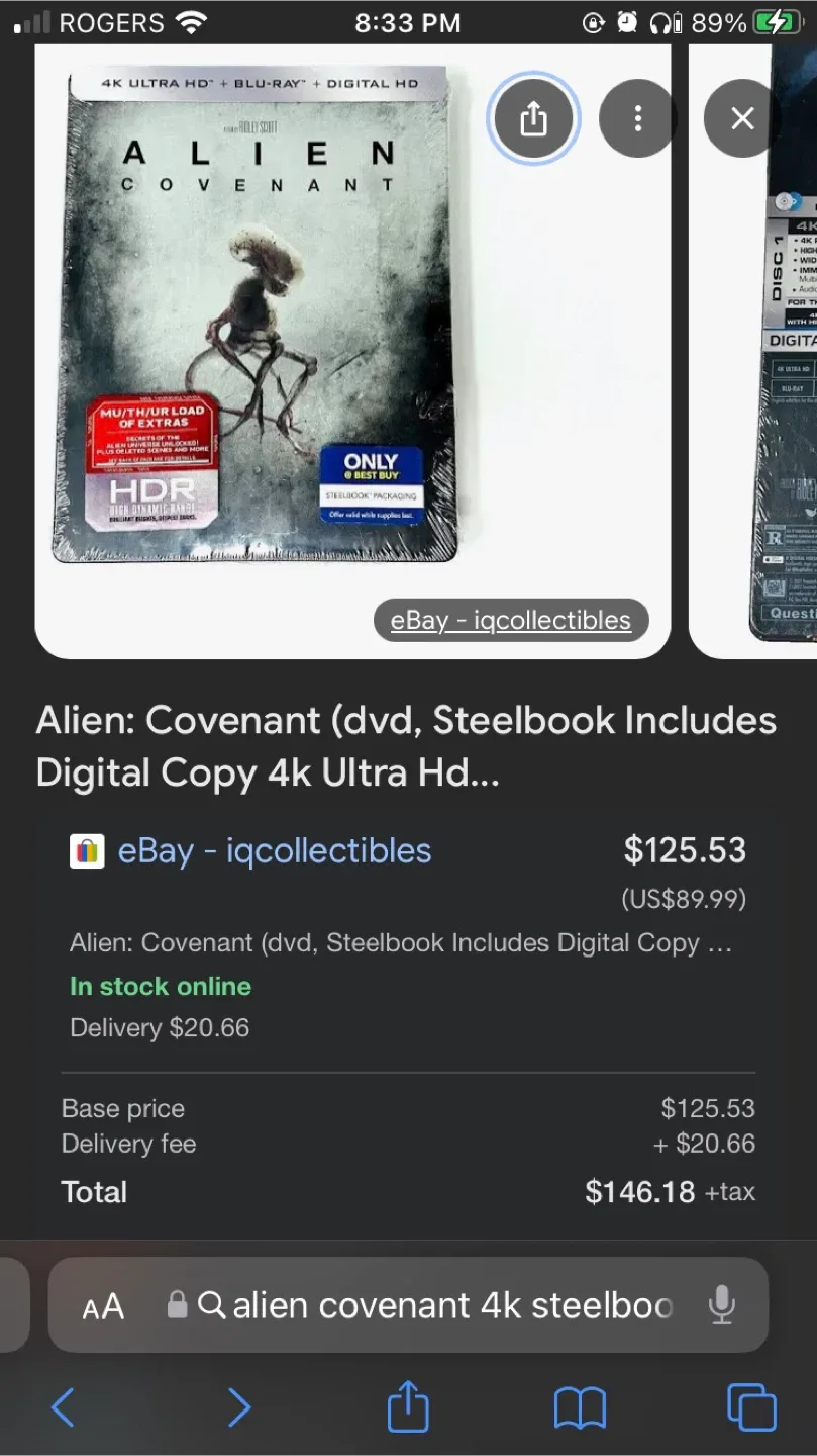 Alien Covenant 4K Ultra HD Blu-ray Steelbook image indicator(3)