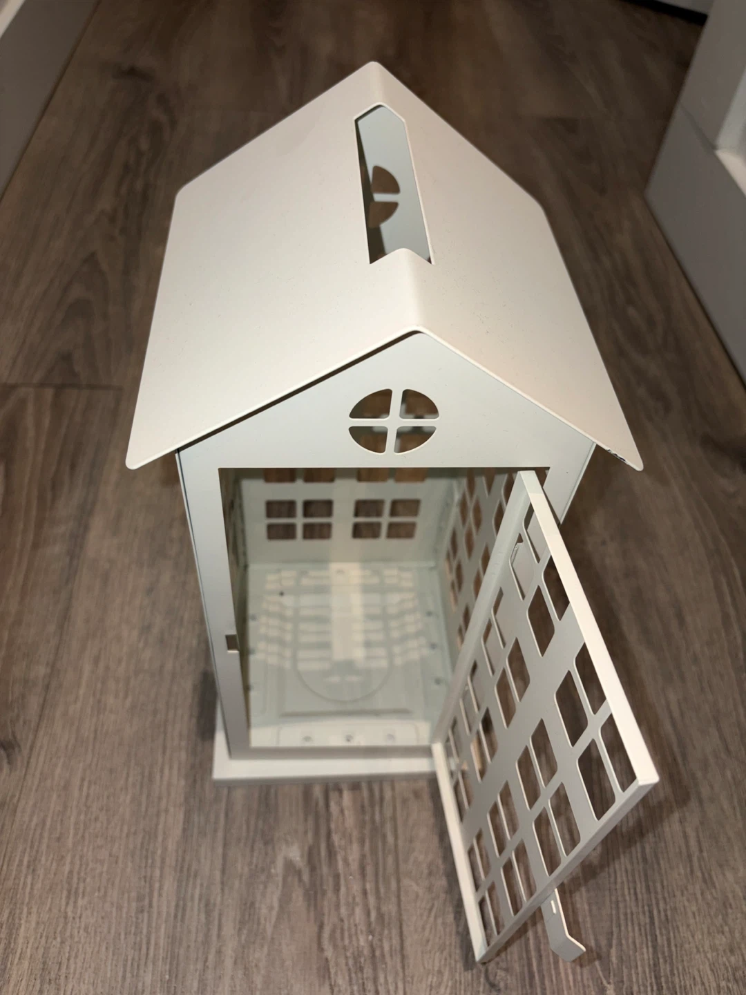 IKEA White Metal House Lantern - photo 3