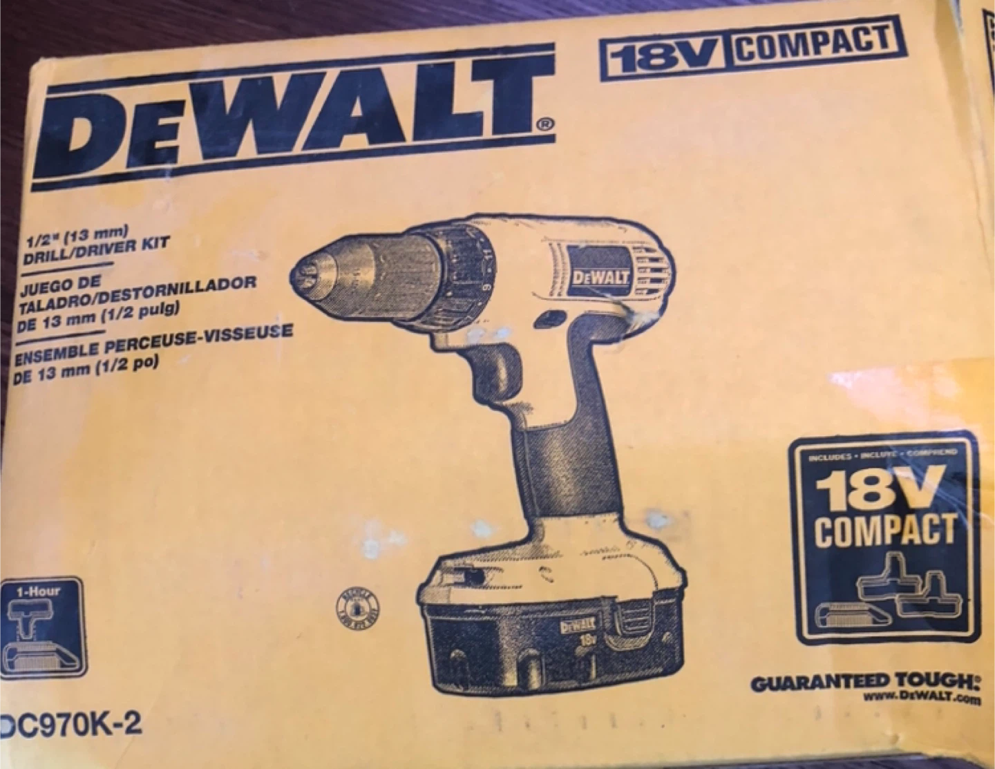 DeWalt 18V Compact Drill/Driver Kit DC970K-2
