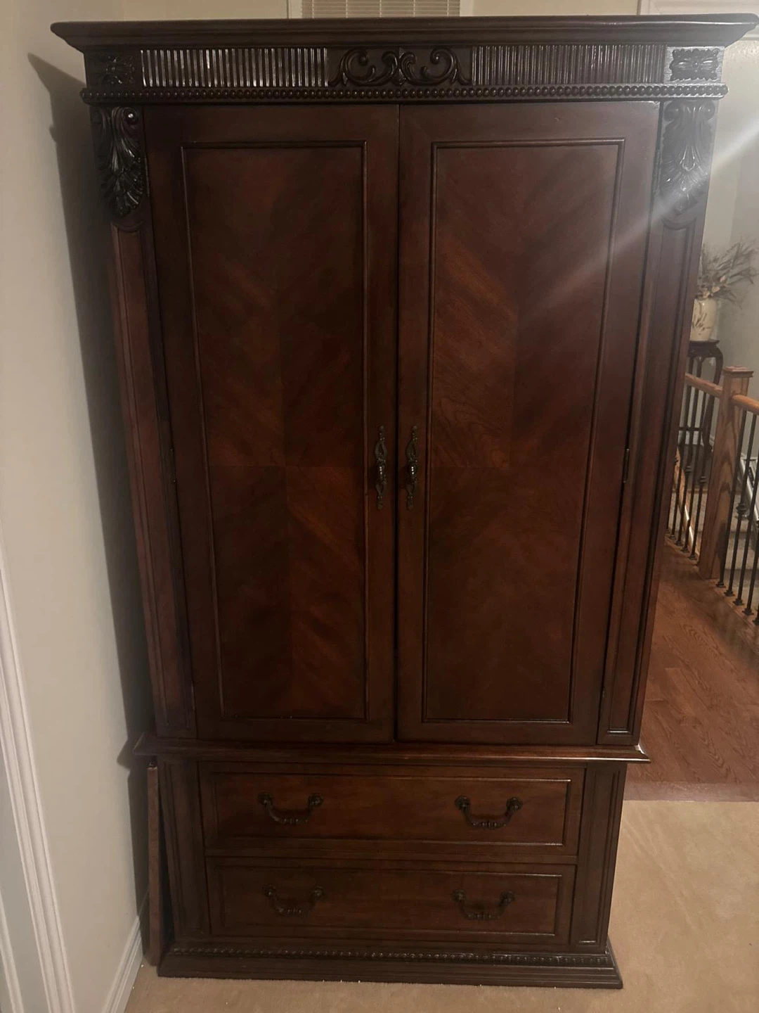 Wooden Armoire Wardrobe with Drawers - photo 2