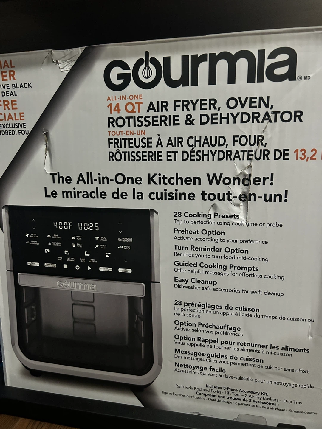 Gourmia 14 QT Air Fryer, Oven, Rotisserie & Dehydrator - photo 3