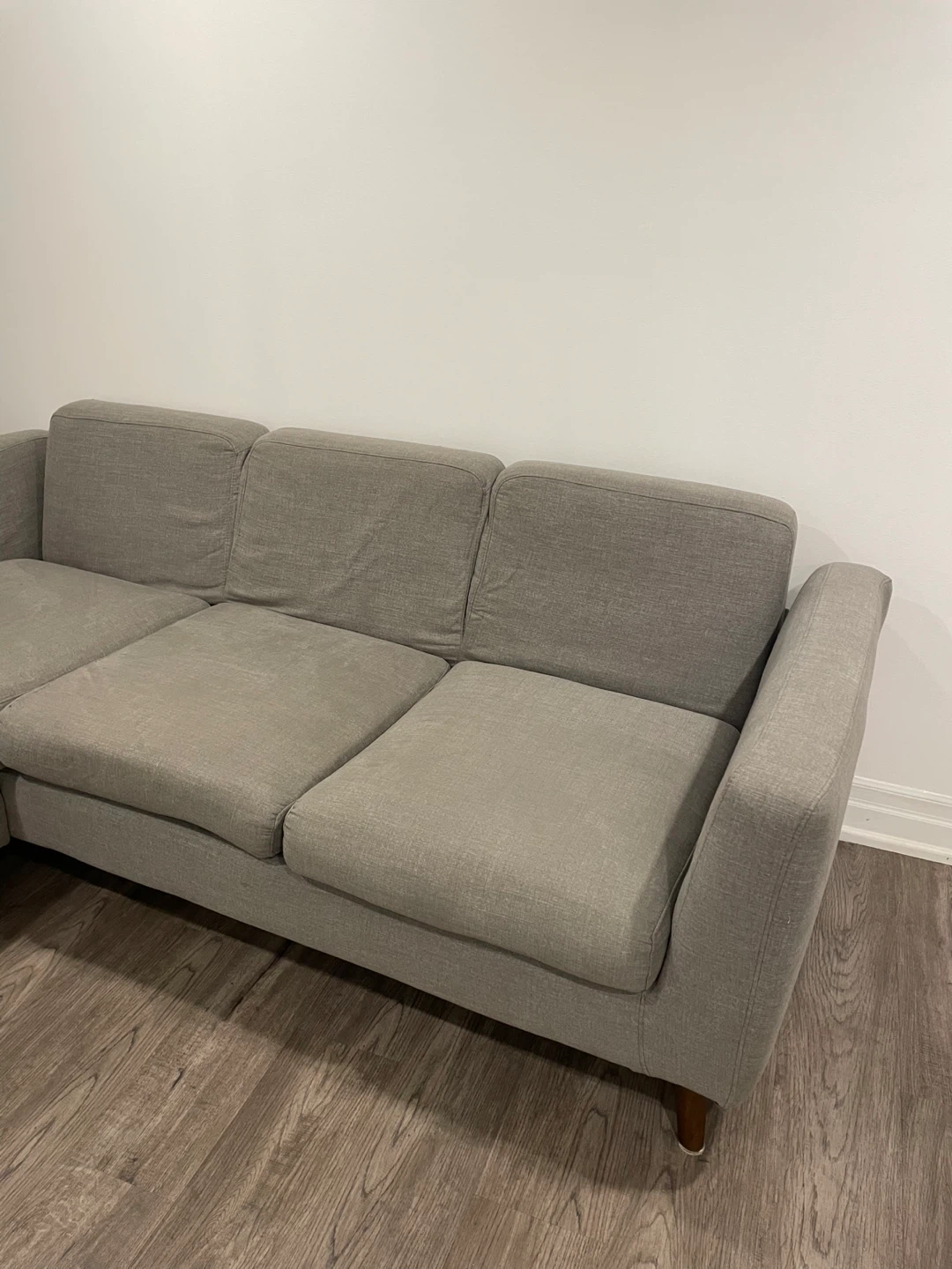 Gray Sectional Sofa with Chaise Lounge - photo 2
