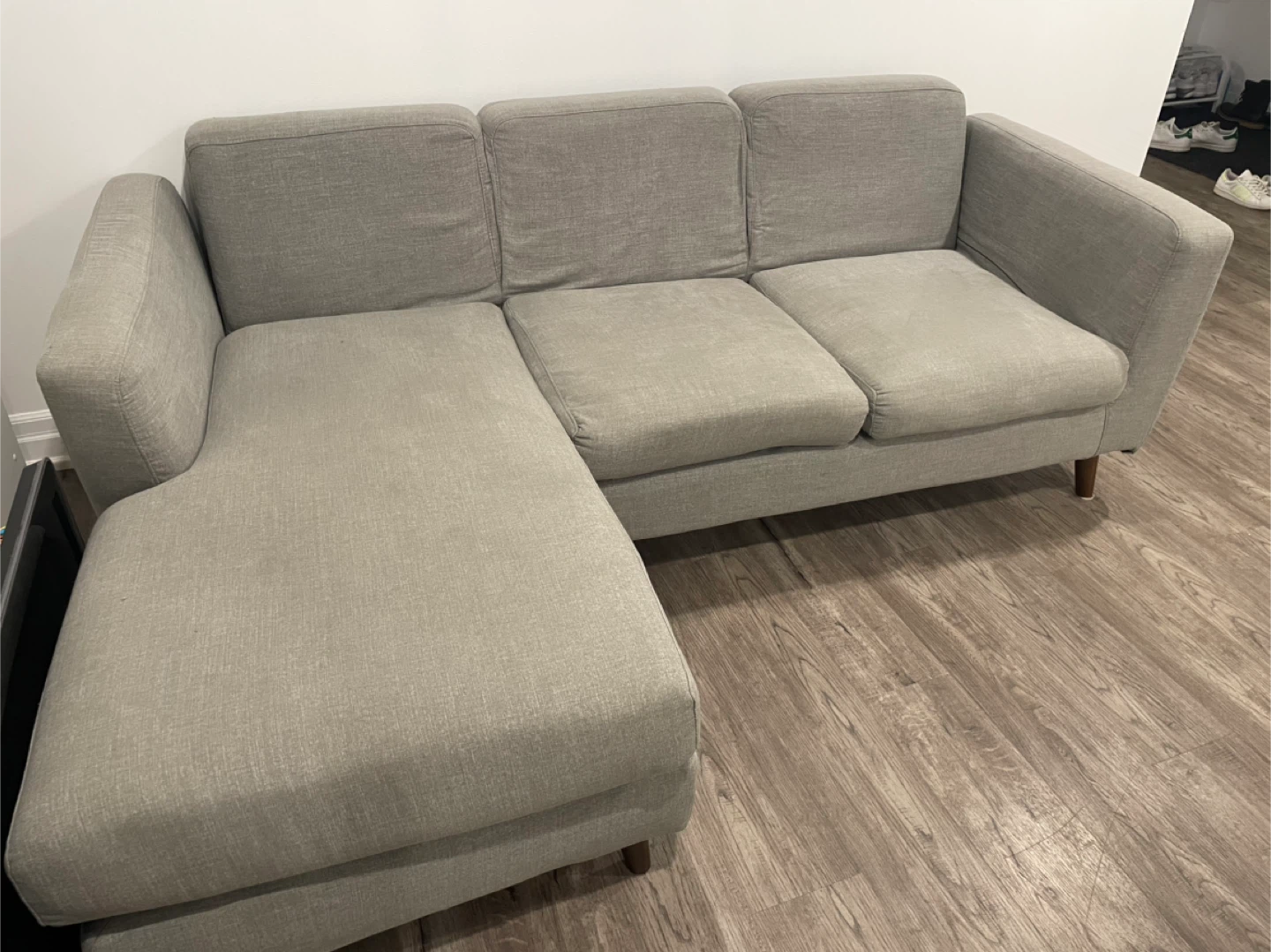 Gray Sectional Sofa with Chaise Lounge