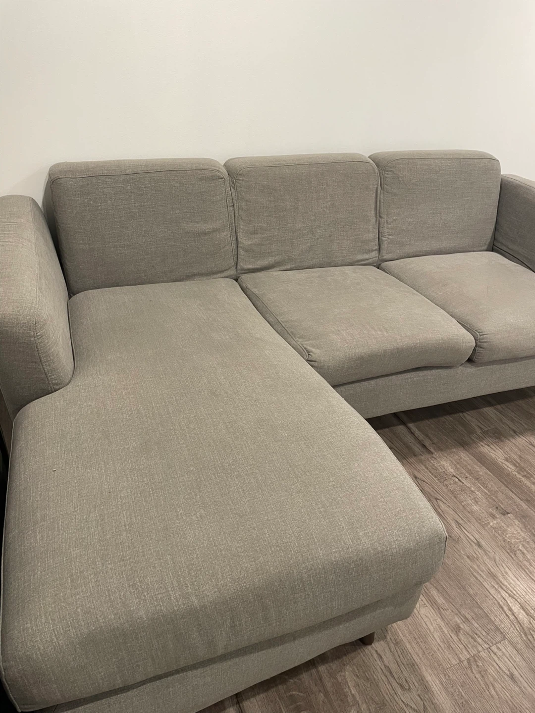 Gray Sectional Sofa with Chaise Lounge - photo 3