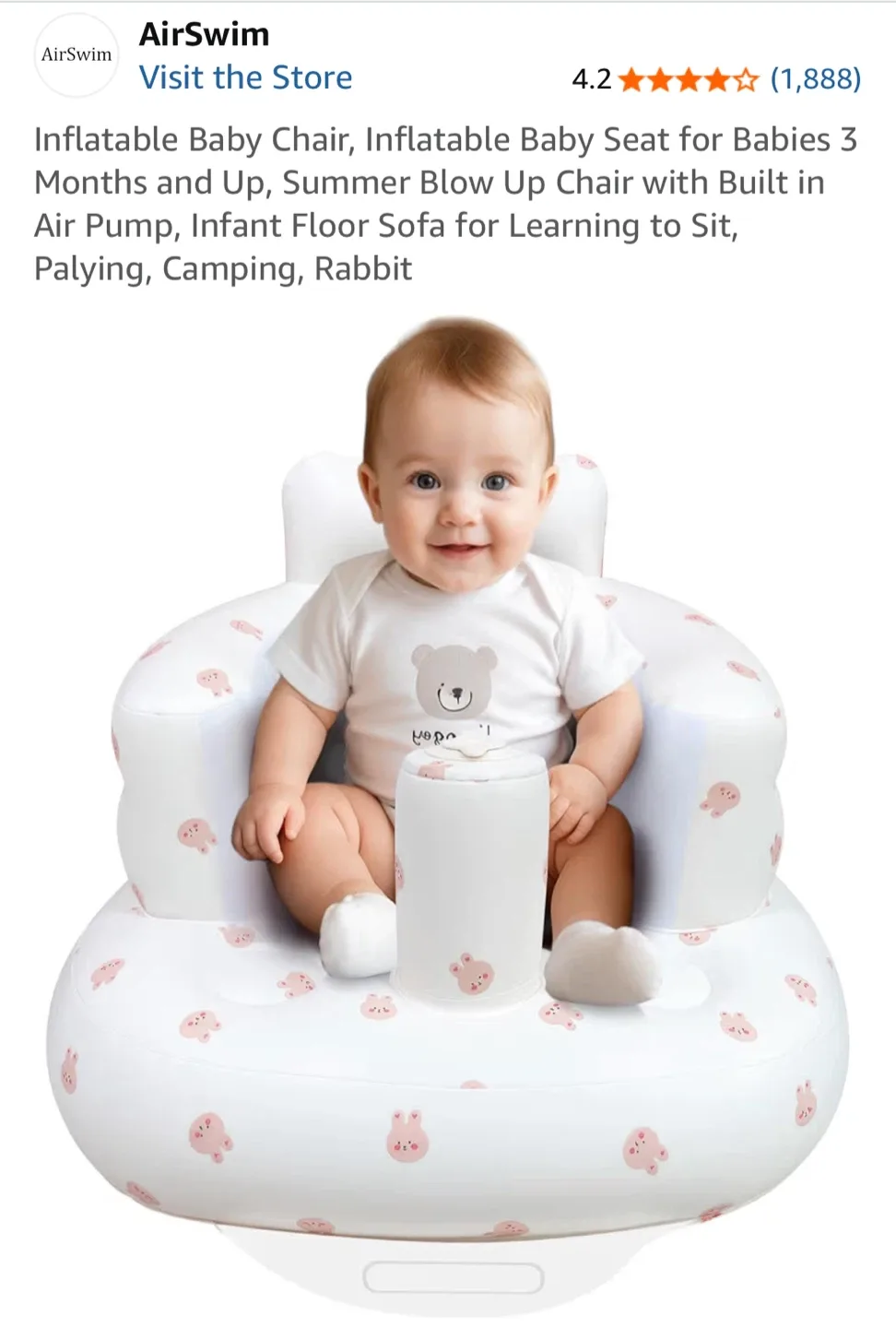 AirSwim Inflatable Baby Chair