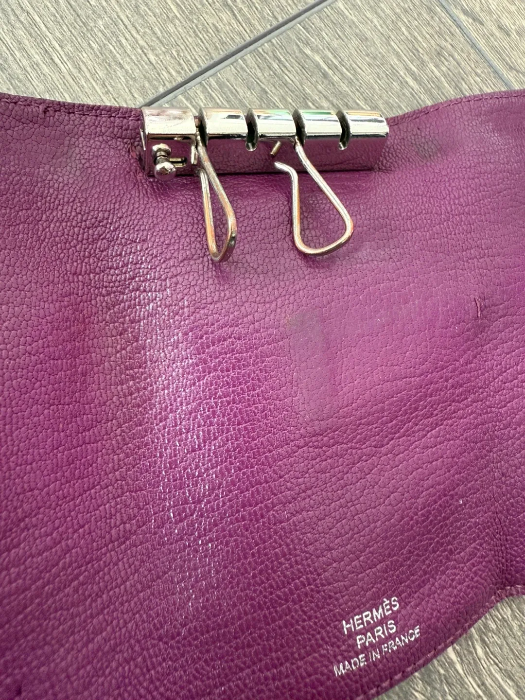 Hermès Paris Purple Leather Key Holder image indicator(3)