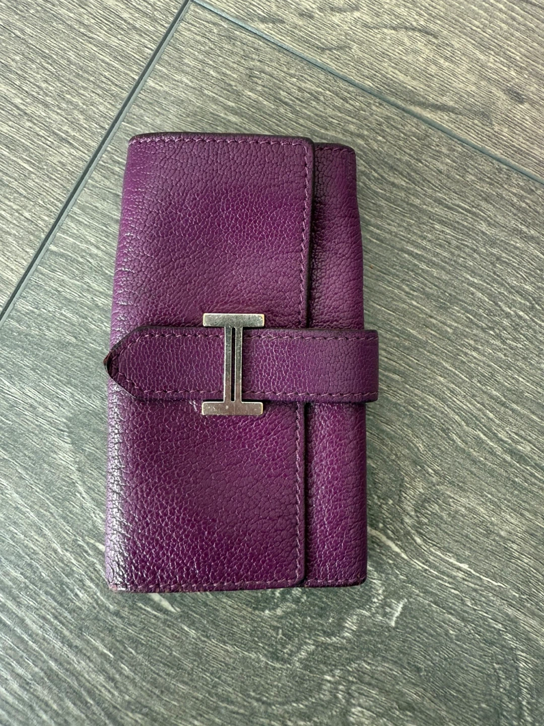 Hermès Paris Purple Leather Key Holder