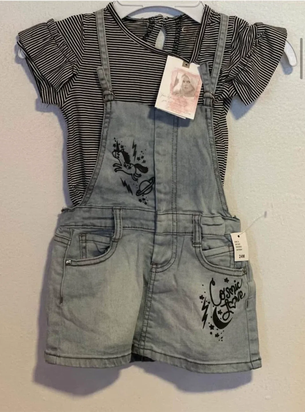 SKIRT OVERALL 2PC SUIT  JESSICA SIMPSON SIZE:24M Outfit thumbnail