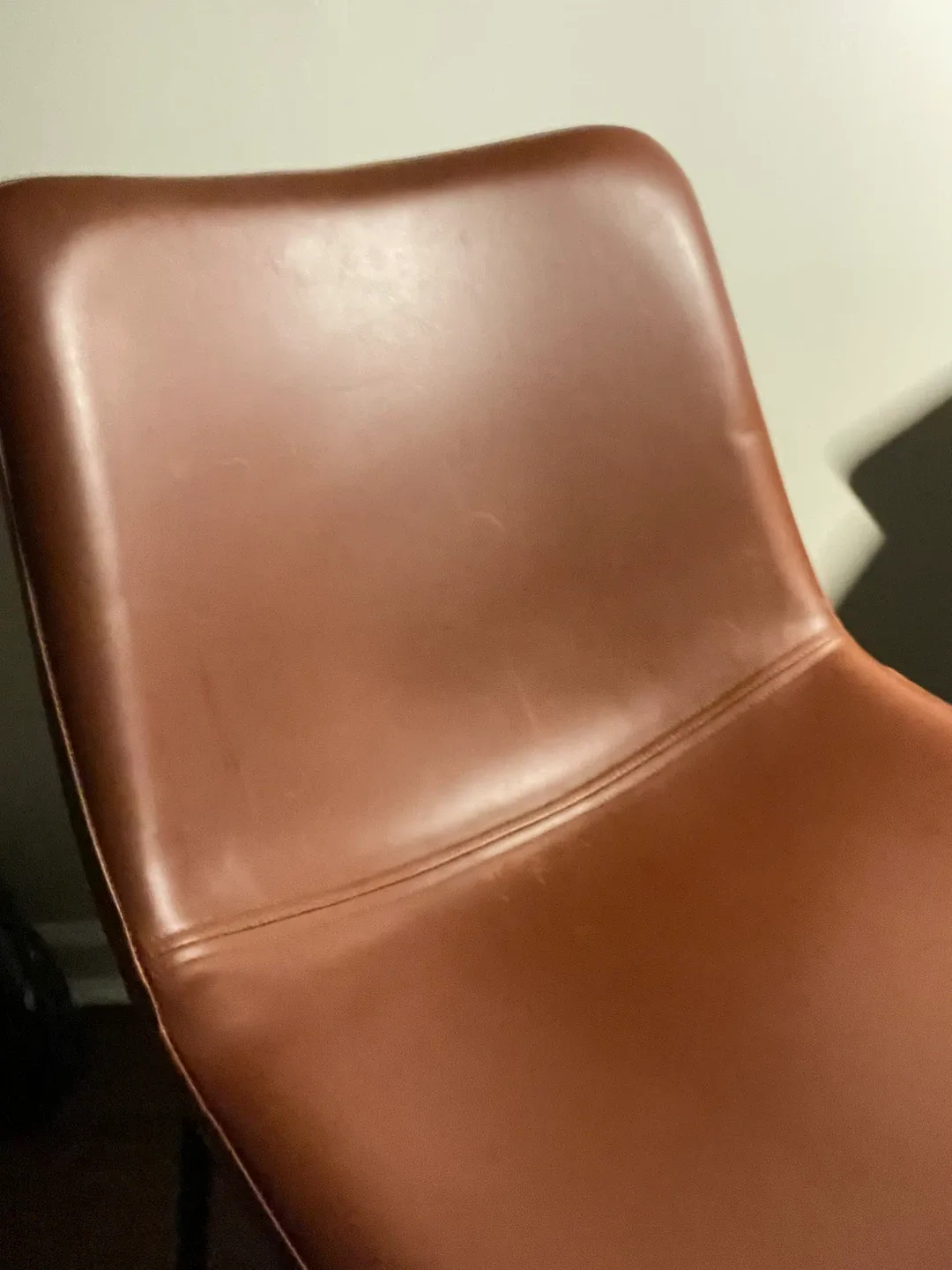 Brown Leather Dining Chair image indicator(2)