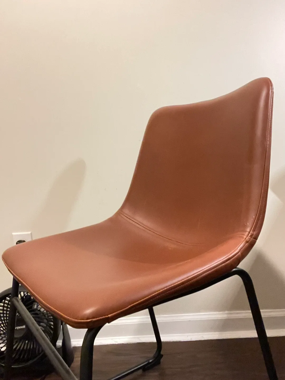 Brown Leather Dining Chair image indicator(3)