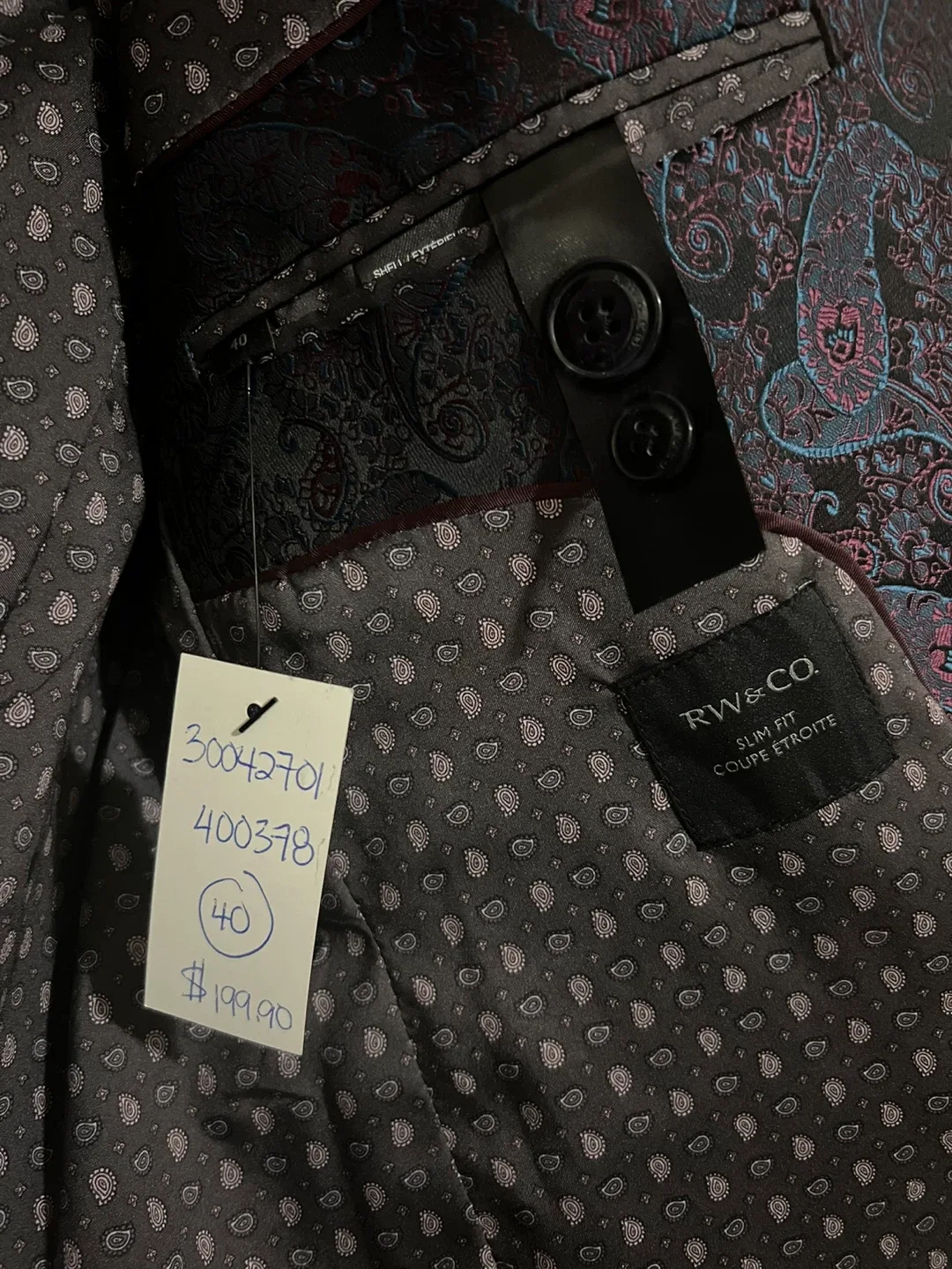 RW&CO. Slim Fit Blazer - Size 40 image indicator(3)