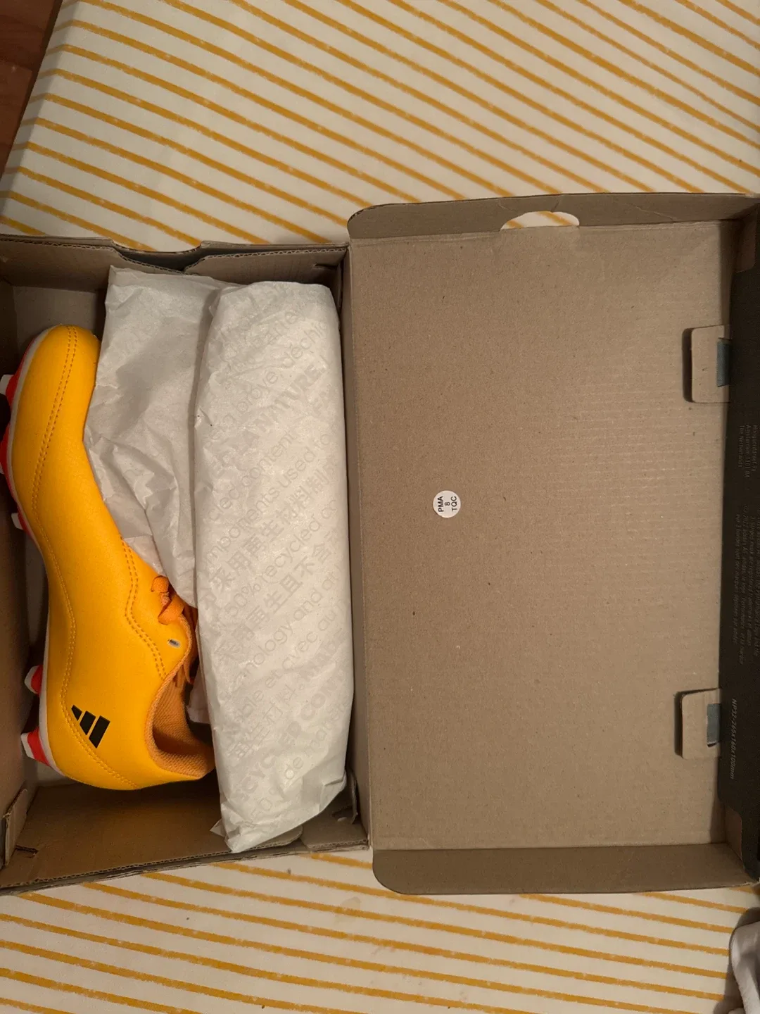 Adidas Yellow Soccer Cleats with Box image indicator(2)
