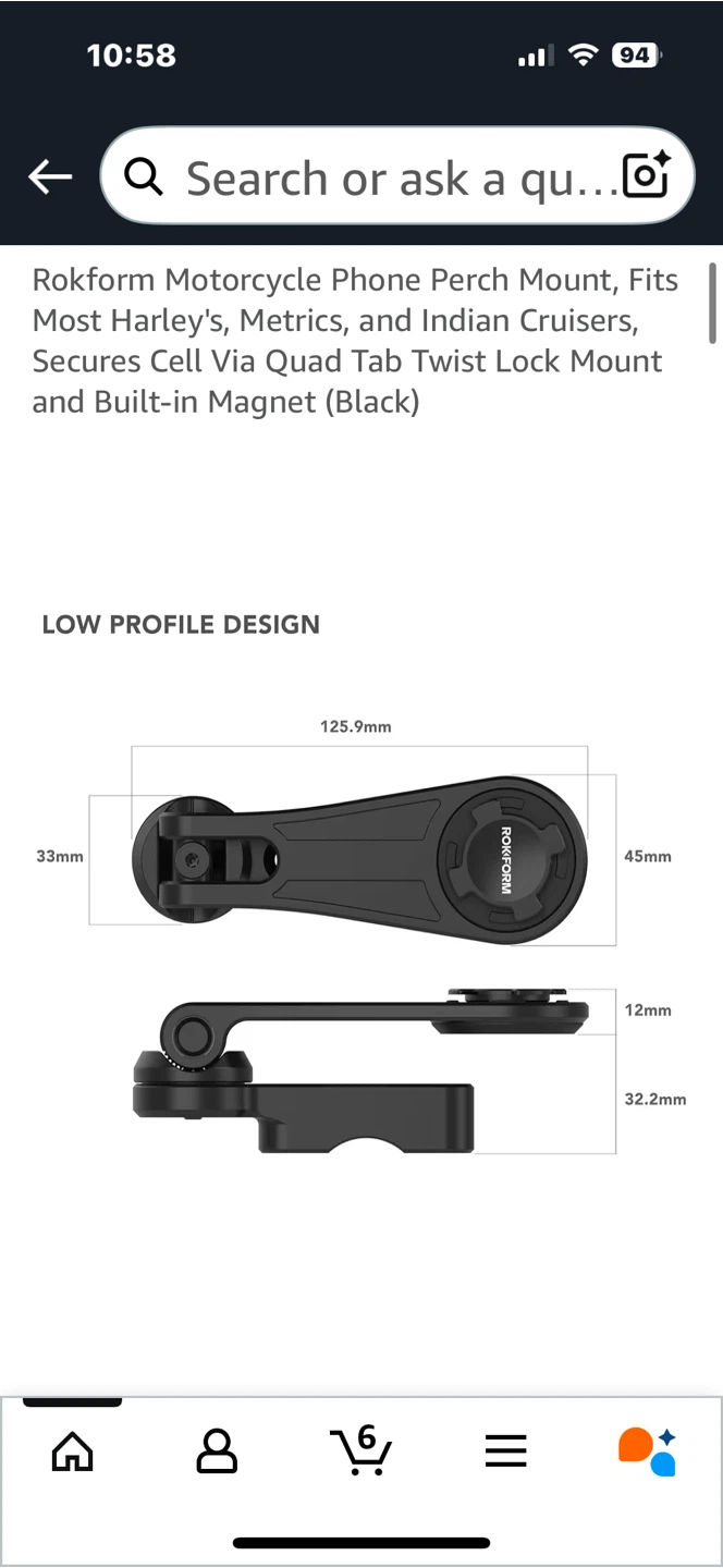 Rokform Aluminum Pro Series Motorcycle Phone Mount - photo 5
