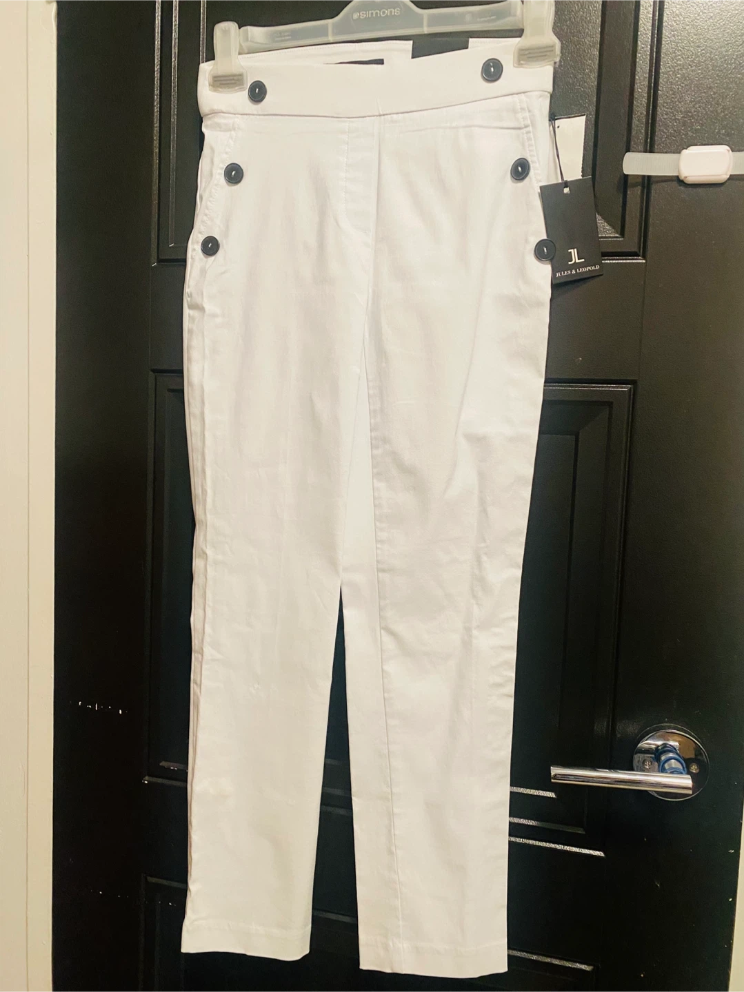 New Jules & Leopold White Slim Leg Ankle Pants - Size S/P