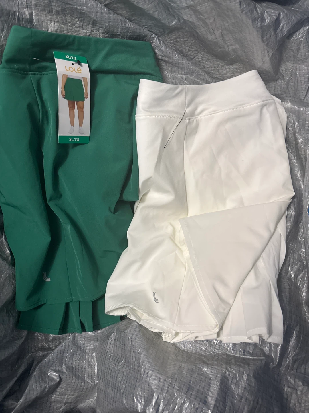 2 pairs New Lolë Skort XL/TG Green & White