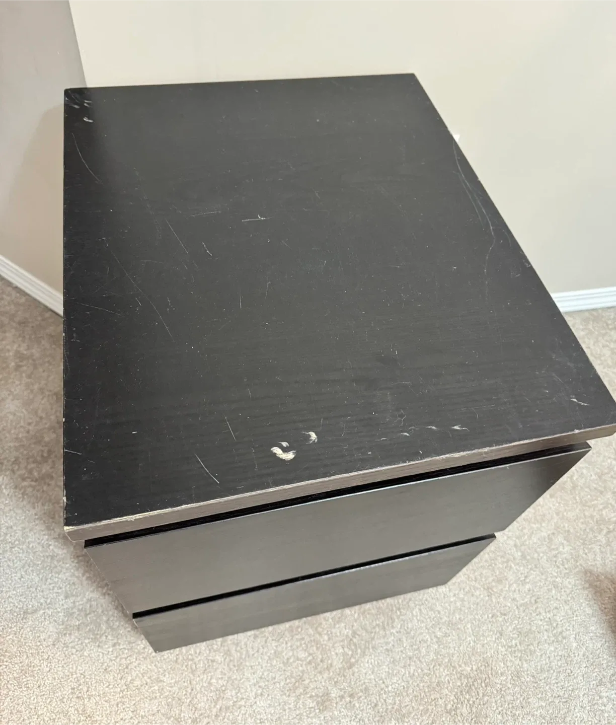 Black-Brown Drawer Nightstand image indicator(2)