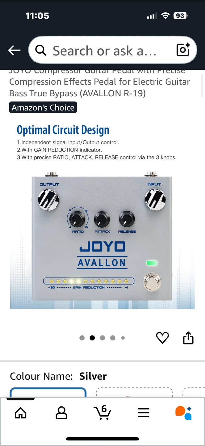 JOYO Avallon R-19 Guitar Compressor Pedal - photo 5