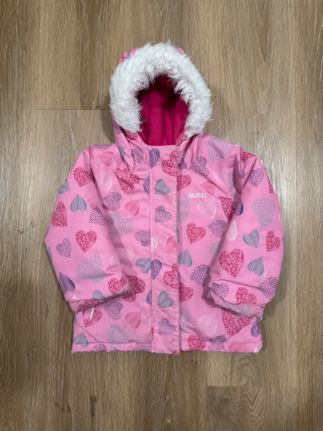 Gusti Pink Parka Jacket for Toddler Size 2T thumbnail