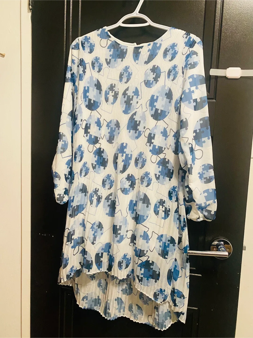 HSR by Hasarskin Size 40 Blue/White Dress thumbnail