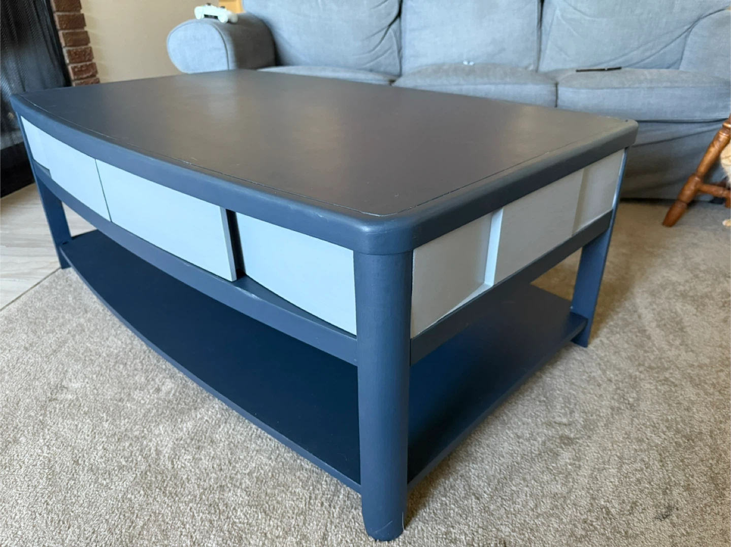 Cobalt Blue & Grey Coffee Table - photo 5