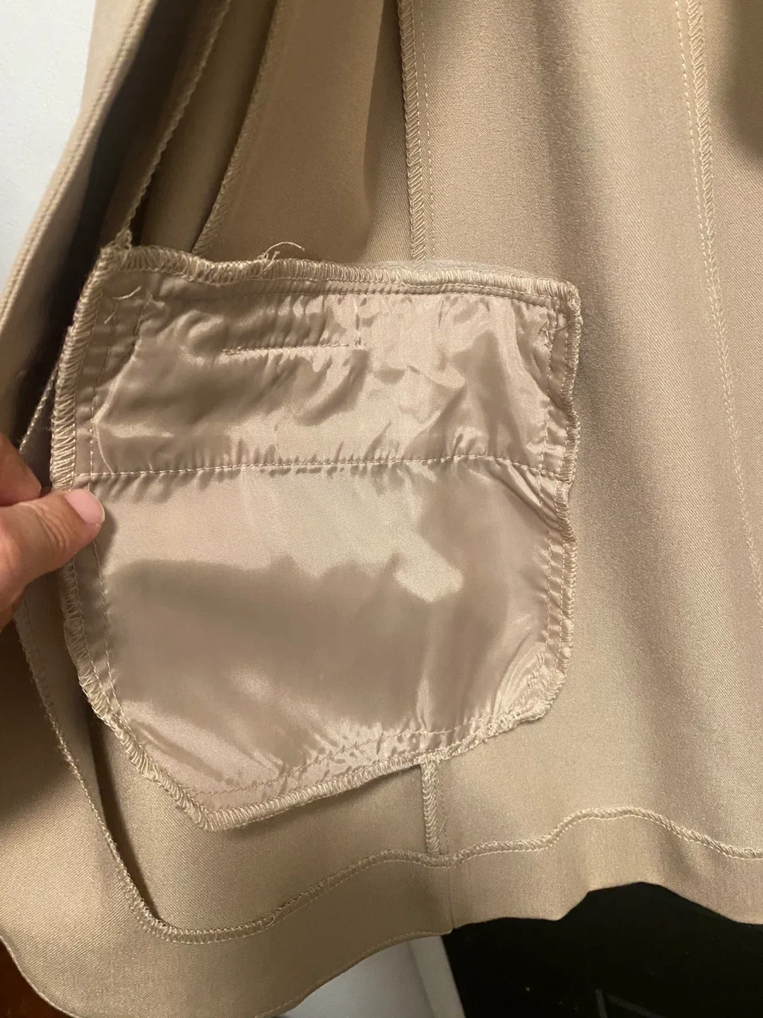 Ambiance Outerwear Beige Blazer - Size Small image indicator(7)