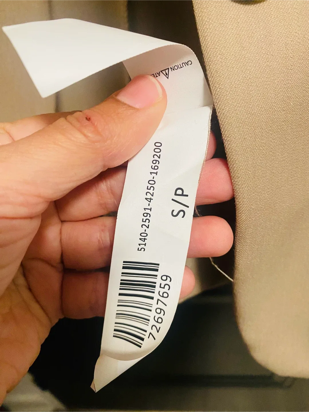 Ambiance Outerwear Beige Blazer - Size Small image indicator(9)