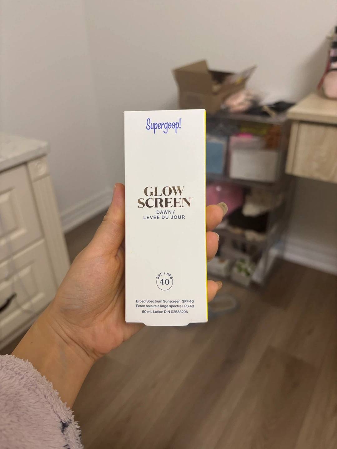Supergoop Glowscreen SPF 40 sunscreen in DAWN