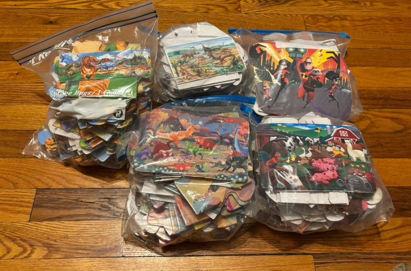 Dinosaur & Farm Animal Cardboard Puzzles