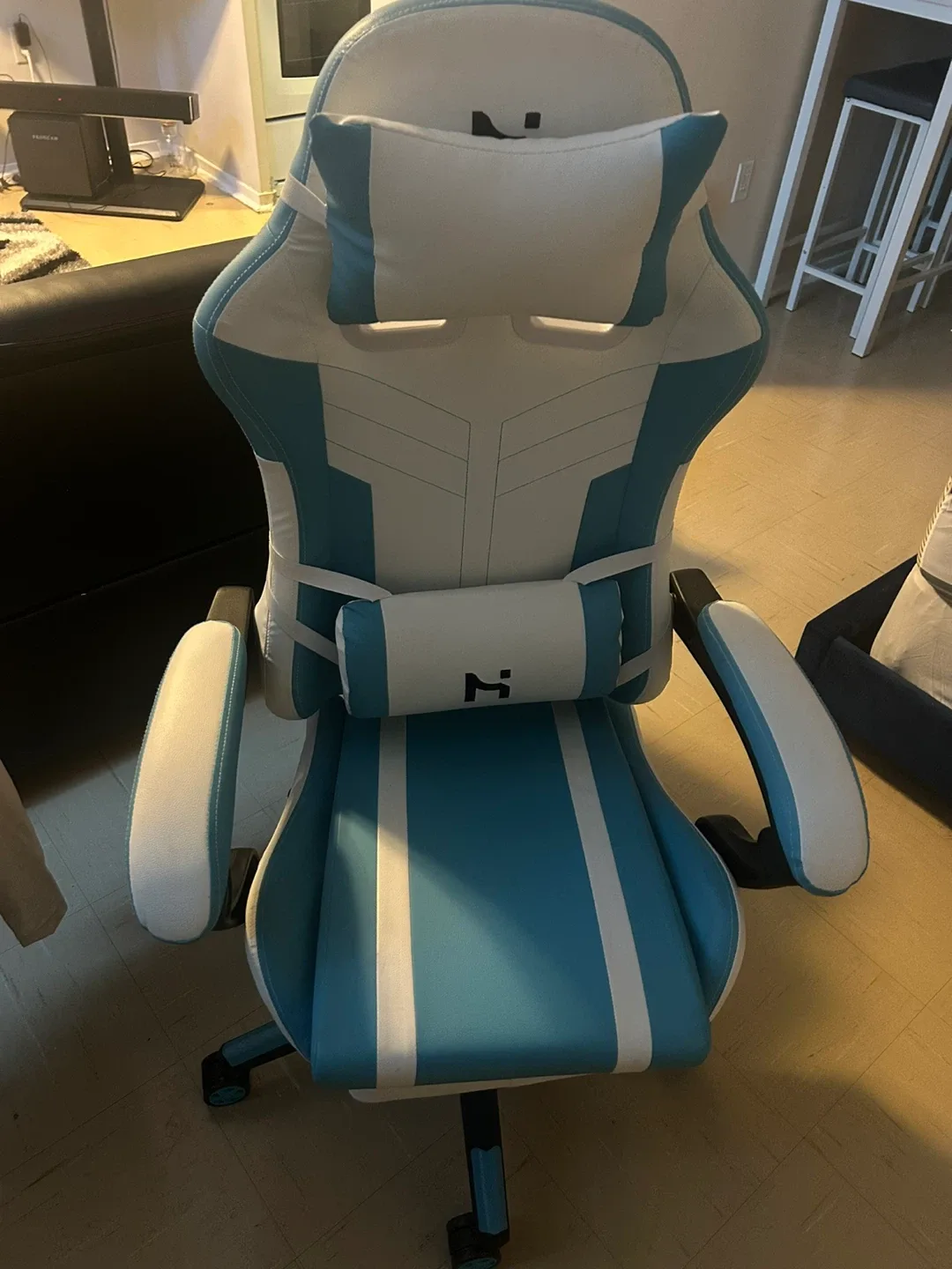 Blue & White Gaming Chair image indicator(2)