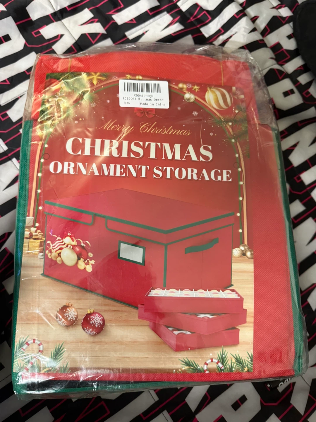 FUHSY Christmas Ornament Storage Box - Red - photo 2