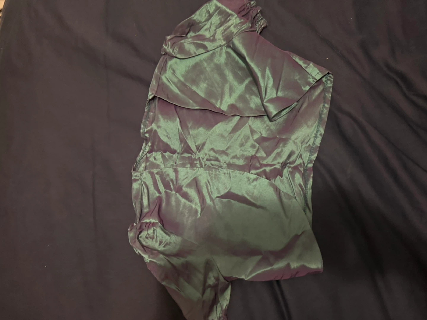 Greyish-Purple Dress with Teal Accents - photo 4