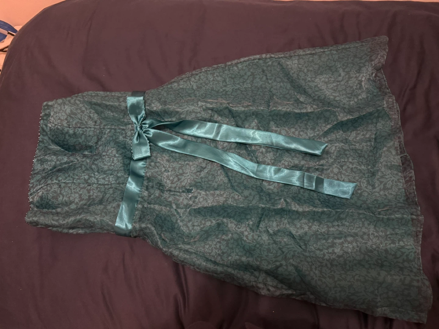 Green Dress with Ribbon - photo 2