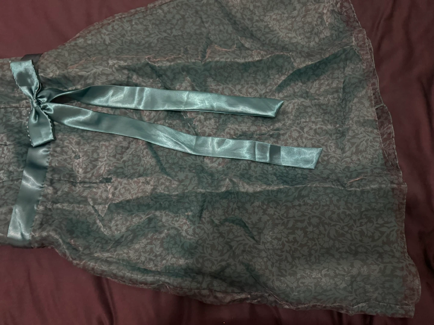 Green Dress with Ribbon - photo 4