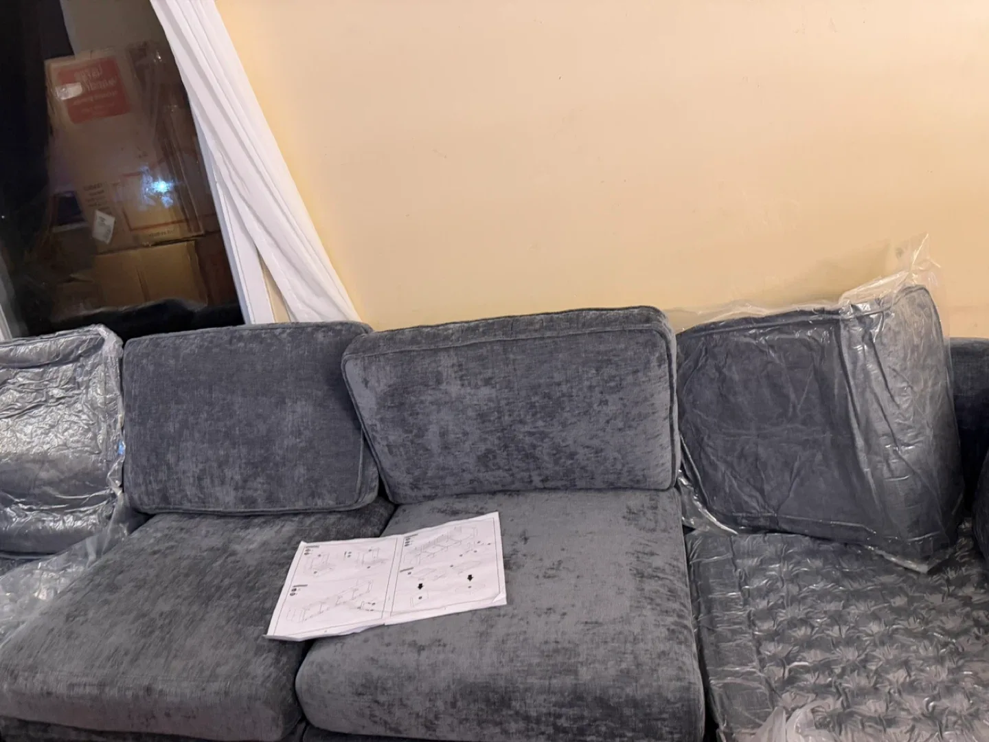 Grey Sectional Sofa - New in Box image indicator(4)